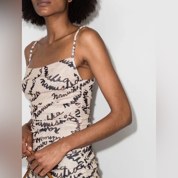 Nanushka Alexa Ruched Midi Dress - Picture 3 of 6